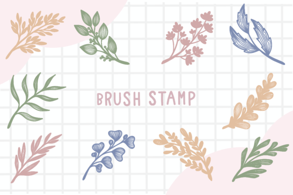 Download Line Art Leaf Brush Stamp Procreate - Leaf brush stamp Collection