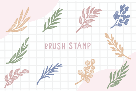 Download Line Art Leaf Brush Stamp Procreate - Leaf brush stamp Collection