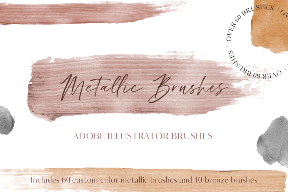 Download Metallic Brushes for AI - Metallic brushes Collection